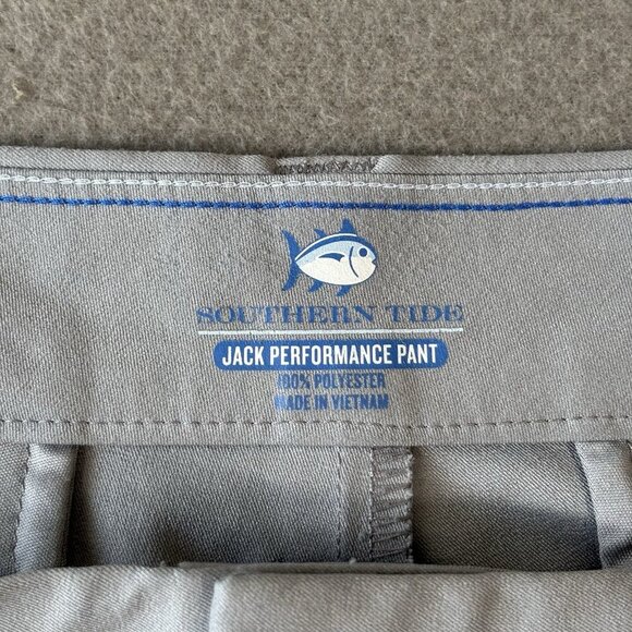 Southern Tide Pants Mens 34x32 Gray Jack Performance Golf Casual Wicking Outdoor - Picture 12 of 16